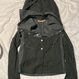 Princess Vera Wang dark green herringbone jacket